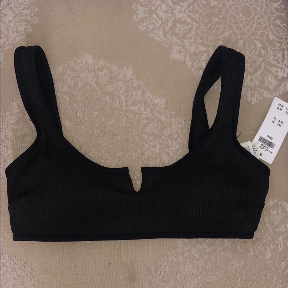 Hollister black swim top nwt